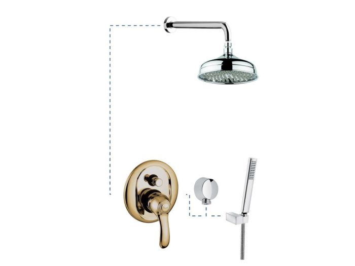 Emmevi Harmony, shower set 22019BR, bronze color