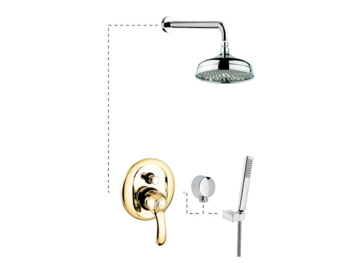 Emmevi Harmony, shower set 22019OR, gold color