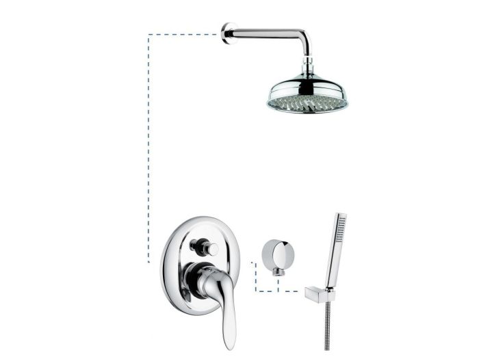 Emmevi Neco, shower set 910CR, color chrome