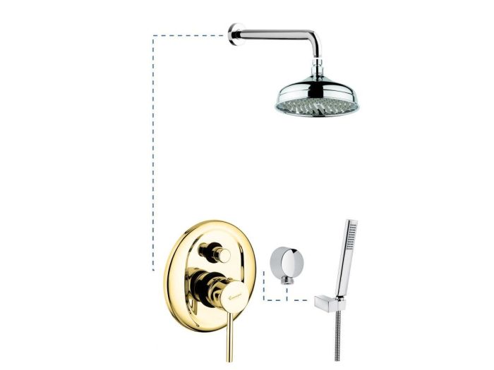 Emmevi Piper, shower set 405OR, gold color