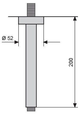 Emmevi, ceiling bracket (200 mm). Round, bronze color