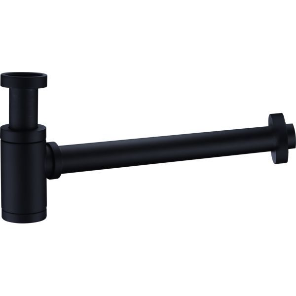 AQG, FOSC 1"1/4 round siphon, matt black color