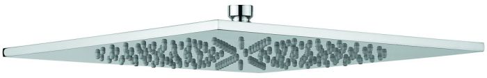 Emmevi, square shower head in brass 300x300 mm, 1/2У connection, matt black color