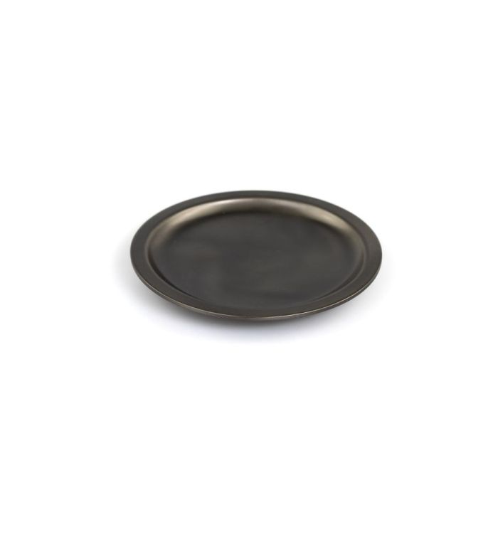 Stil Haus Hashi, tabletop metal soap dish, gun steel color