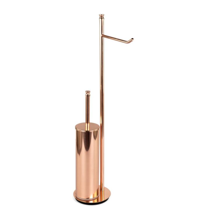 Stil Haus Hashi, stand h63 cm: paper holder/ruff metal, rose gold color