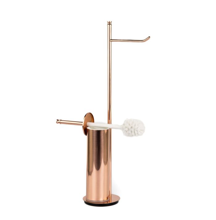 Stil Haus Hashi, stand h63 cm: paper holder/ruff metal, rose gold color