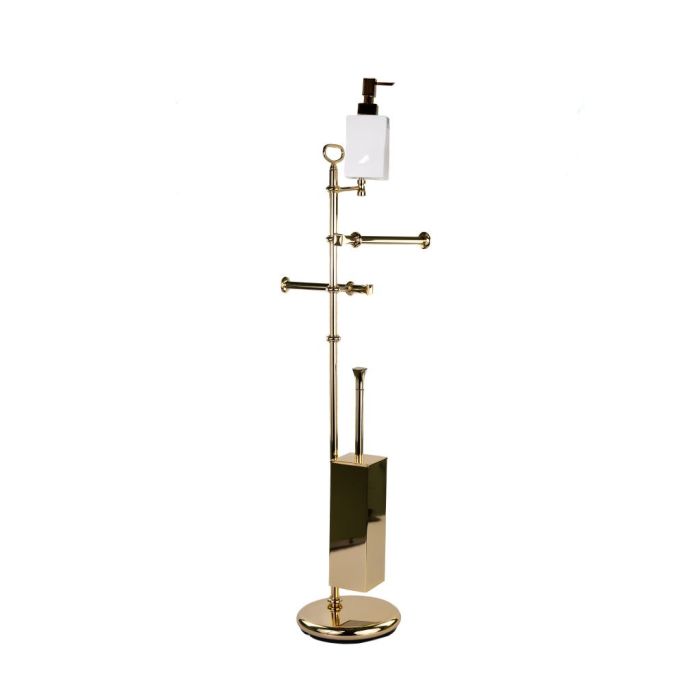 Stil Haus Prisma, rack: dispenser + towel holder + paper holder + ruff metal, color gold - white