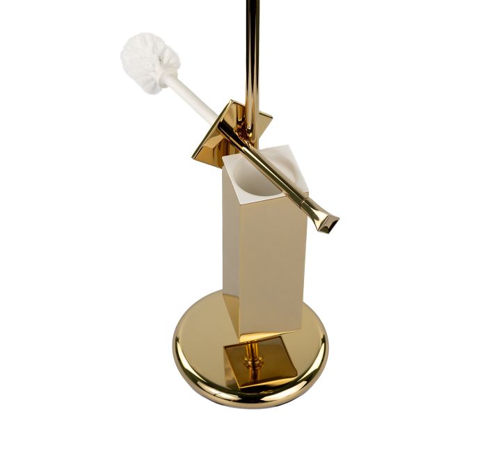 Stil Haus Prisma, rack: dispenser + towel holder + paper holder + ruff metal, color gold - white