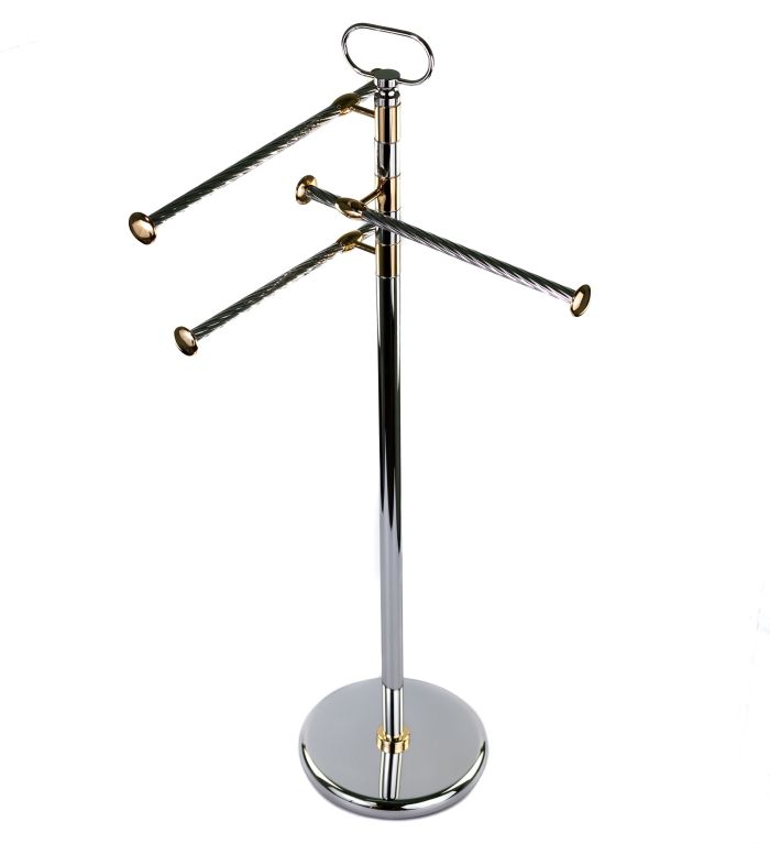 Stil Haus Giunone, reception: 3 towel holders, chrome - gold color