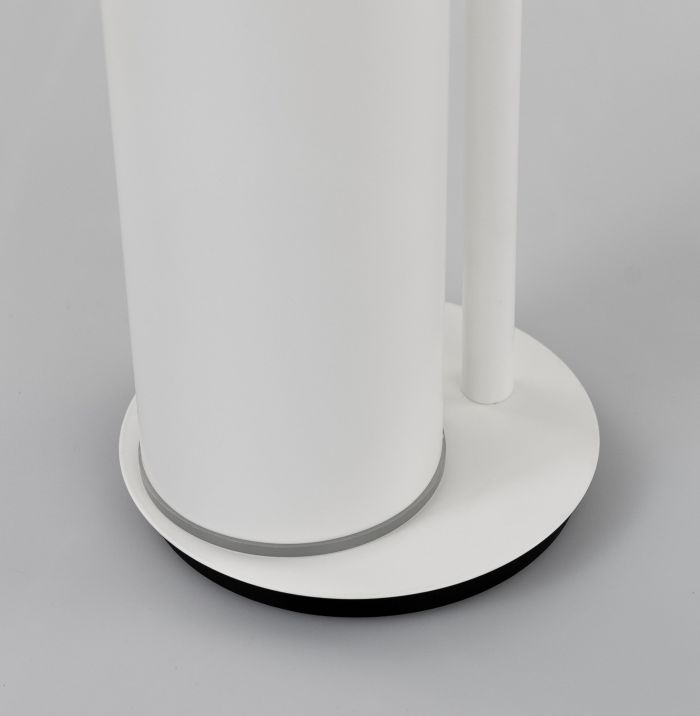 Stil Haus Hashi, stand h73 cm: glass soap dish/towel holder/paper holder/metal ruff, matt white color