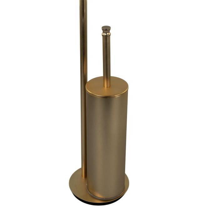 Stil Haus Hashi, stand h73 cm: glass soap dish/towel holder/paper holder/metal ruff, color matte gold