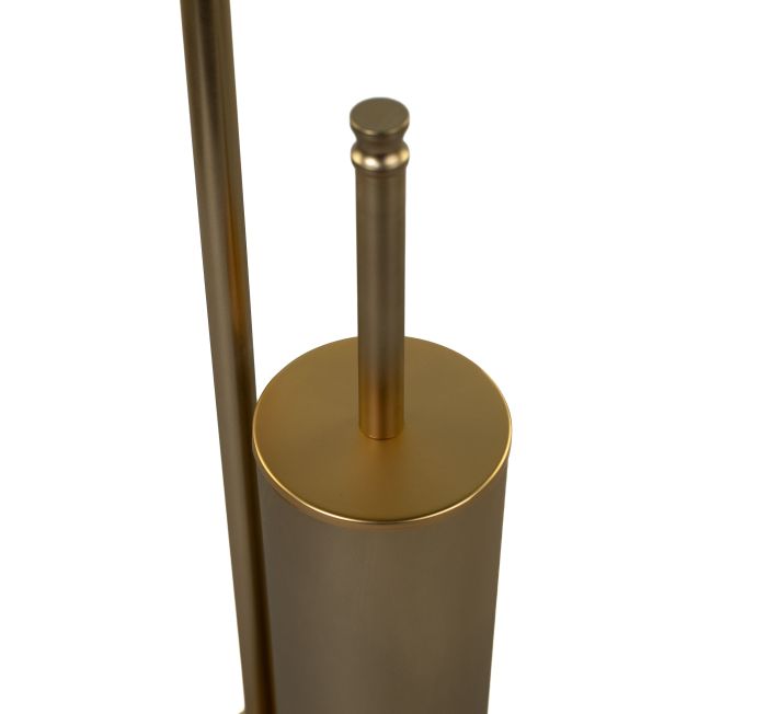 Stil Haus Hashi, stand h73 cm: glass soap dish/towel holder/paper holder/metal ruff, color matte gold