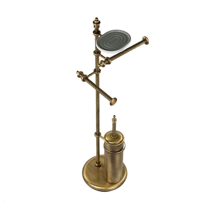 Stil Haus Giunone, rack: soap dish + towel holder + paper + ruff, color bronze