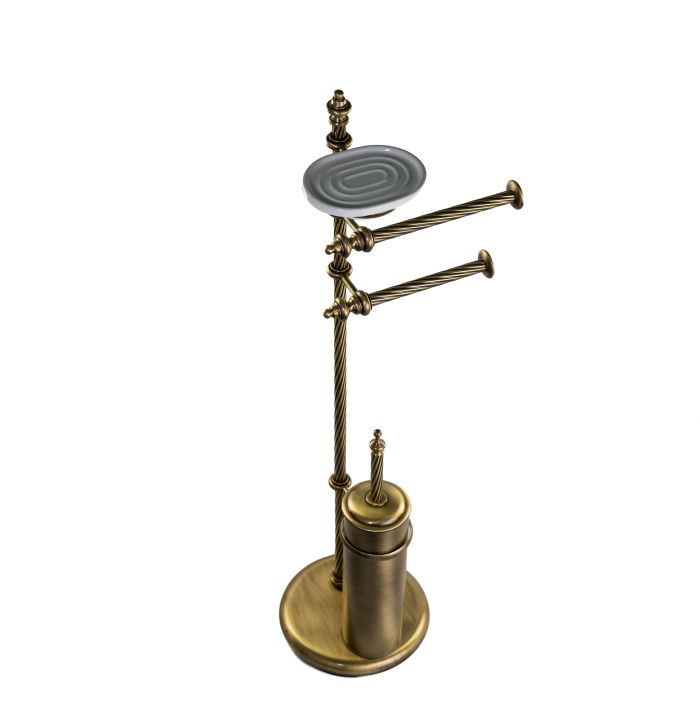 Stil Haus Giunone, rack: soap dish + towel holder + paper + ruff, color bronze