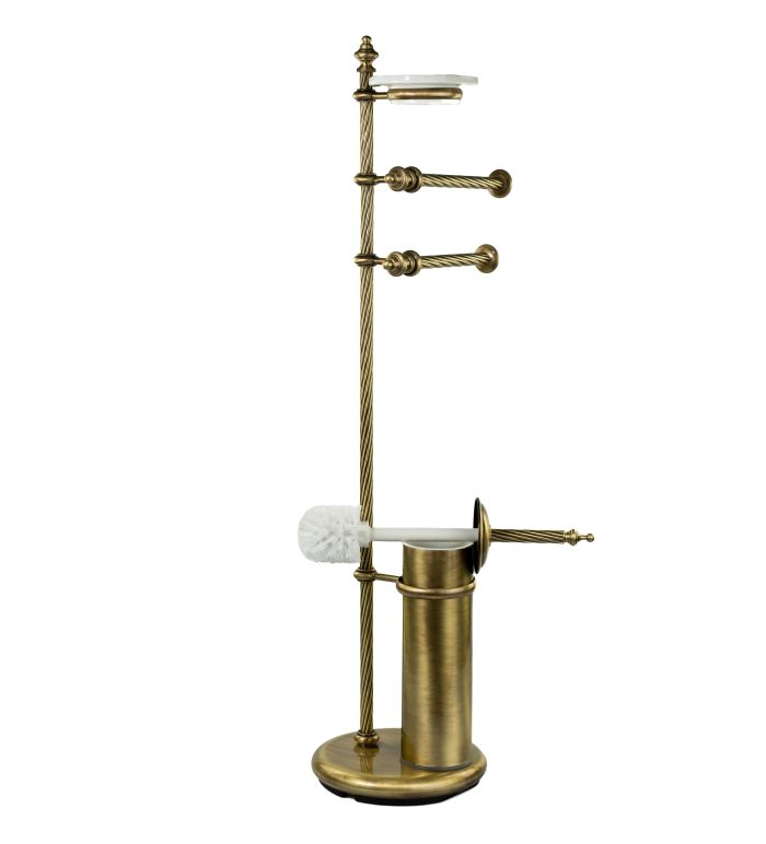 Stil Haus Giunone, rack: soap dish + towel holder + paper + ruff, color bronze