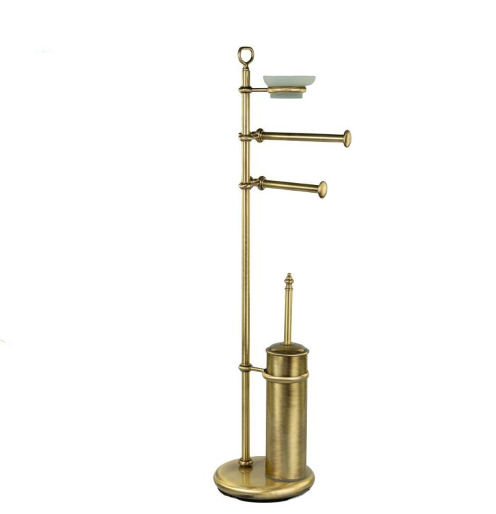 Stil Haus Elite, stand: soap dish + towel holder + paper holder + metal ruff, bronze color