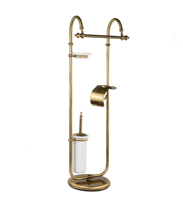 Stil Haus Giunone, rack: soap dish + towel holder + paper holder closed + ruff, color bronze