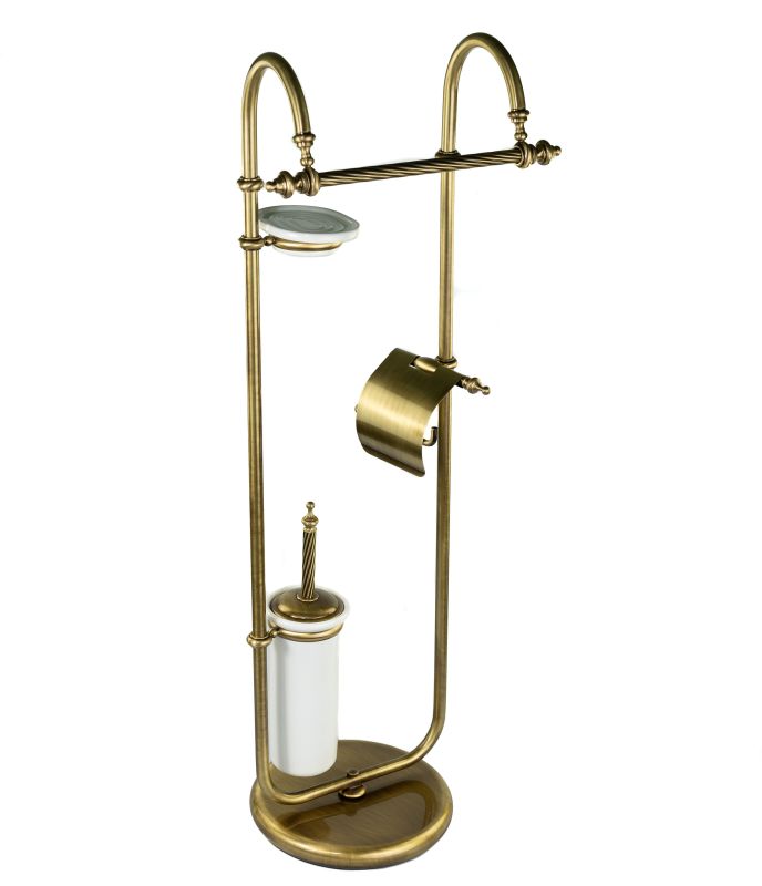 Stil Haus Giunone, rack: soap dish + towel holder + paper holder closed + ruff, color bronze