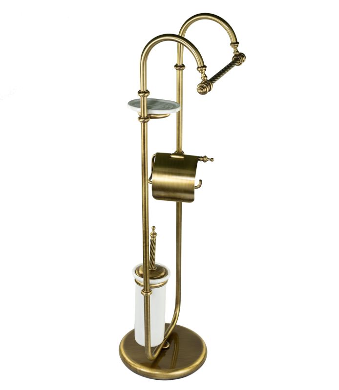 Stil Haus Giunone, rack: soap dish + towel holder + paper holder closed + ruff, color bronze