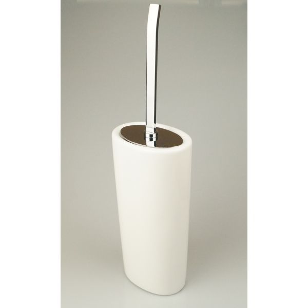 Stil Haus Aria, outdoor white ceramic ruff, chrome color