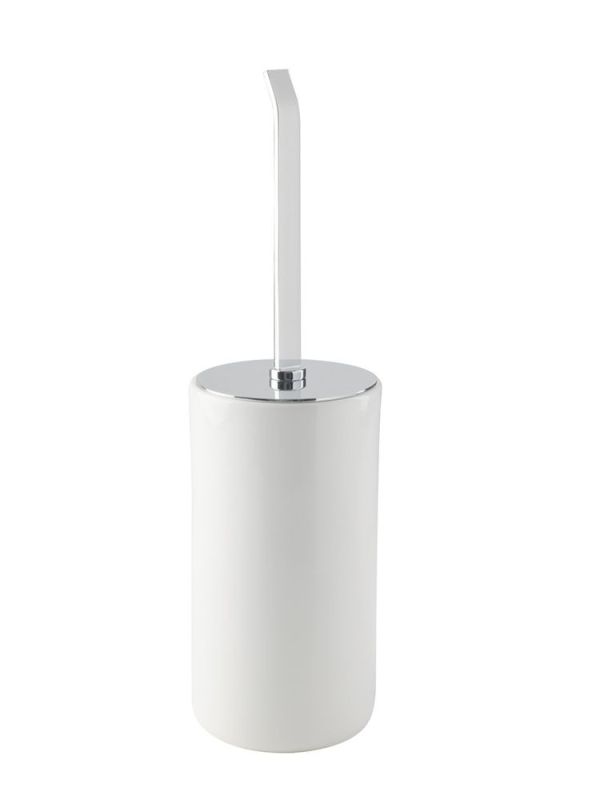 Stil Haus Buket, outdoor white ceramic ruff, chrome color