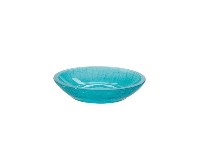 Stil Haus Cracle, a table soap dish with the effect of broken blue glass