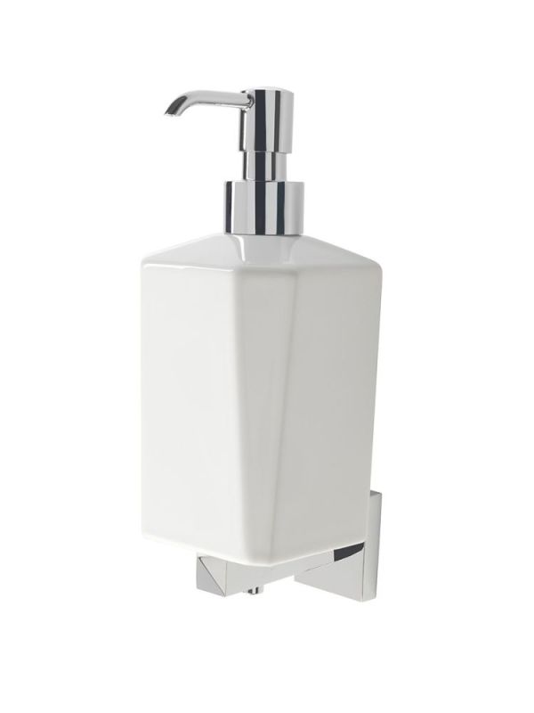 Stil Haus Diva, wall mounted ceramic dispenser, chrome - white ceramic