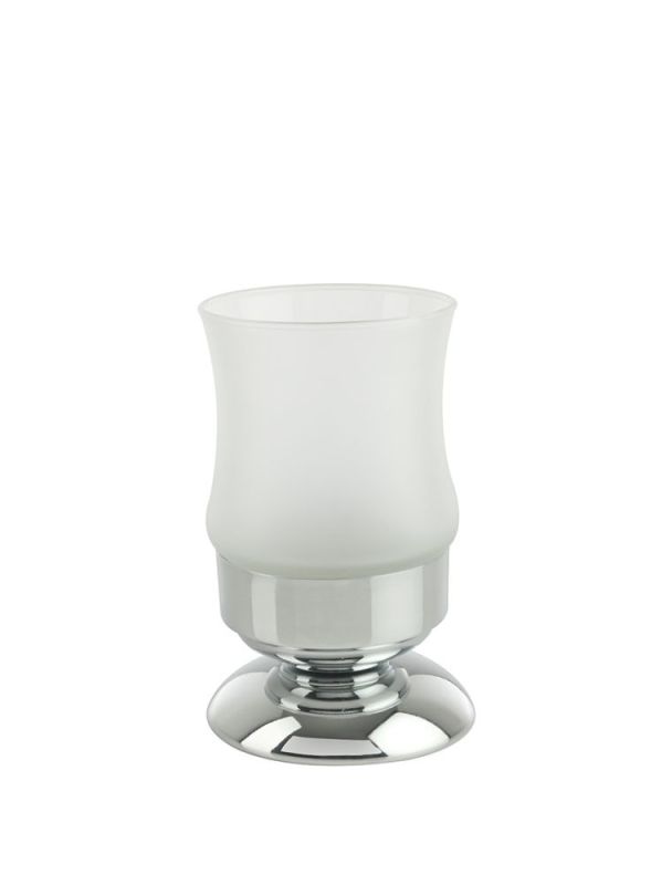 Stil Haus Elite, table glass on a leg, chrome color