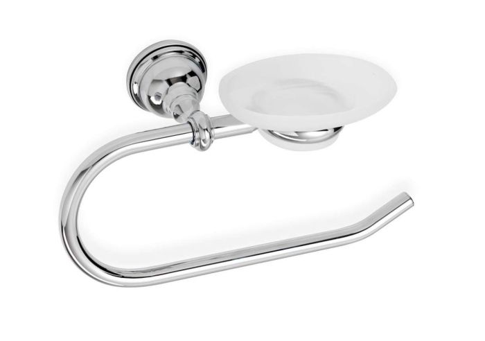 Stil Haus Elite, half-ring towel holder + glass soap dish, bronze color