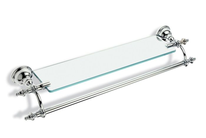 Stil Haus Elite, glass shelf + towel holder, bronze color