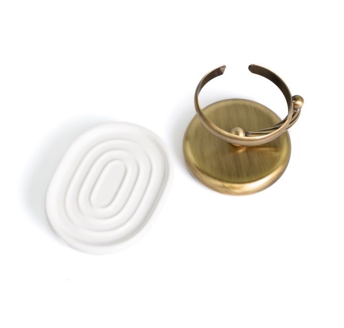 Stil Haus Giunone, ceramic table soap dish, bronze color