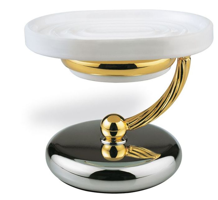 Stil Haus Giunone, ceramic table soap dish, chrome color