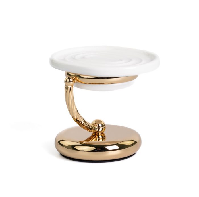 Stil Haus Giunone, ceramic table soap dish, gold color