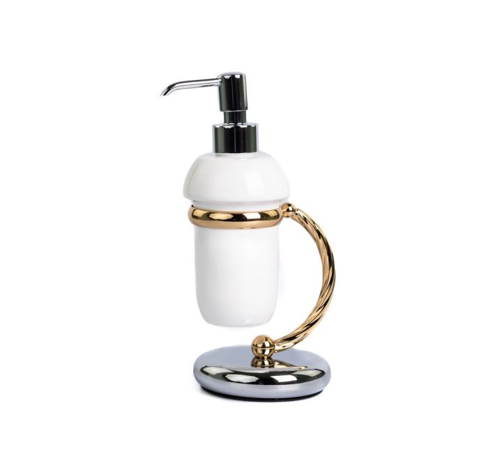 Stil Haus Giunone, ceramic table dispenser, chrome - gold color