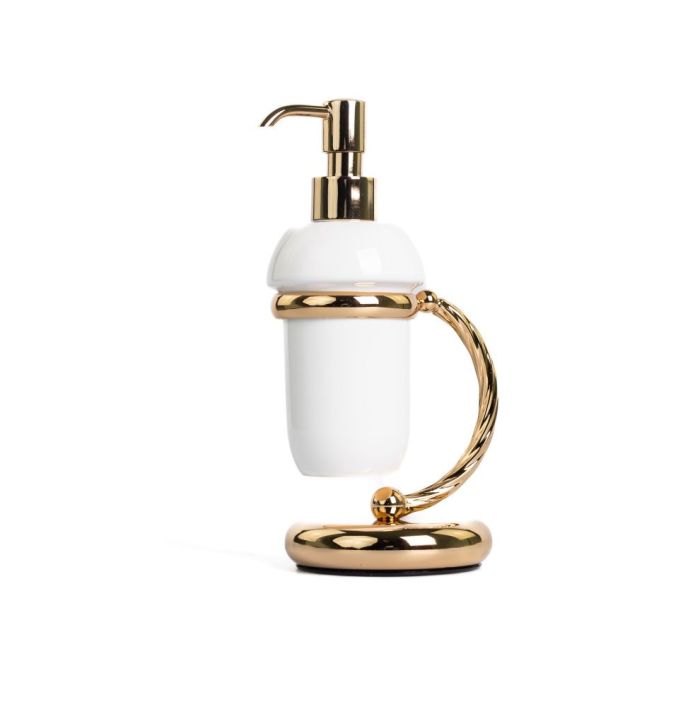 Stil Haus Giunone, ceramic table dispenser, gold color