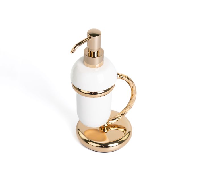 Stil Haus Giunone, ceramic table dispenser, gold color