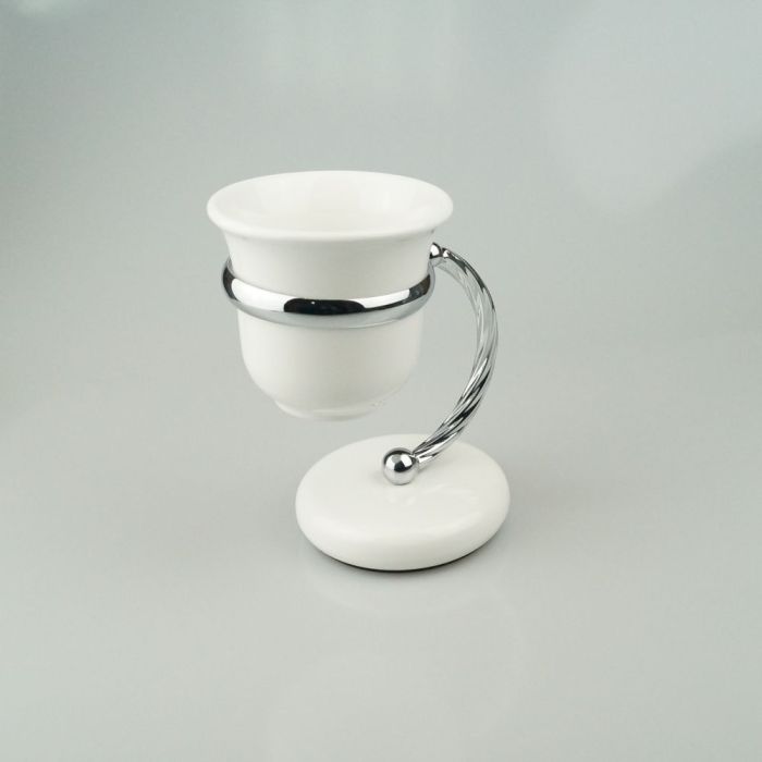 Stil Haus Giunone, ceramic table glass, chrome - white color