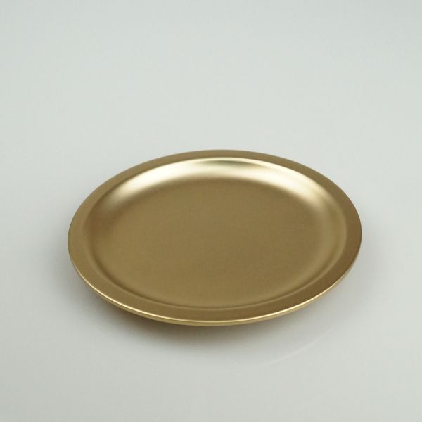 Stil Haus Hashi, desktop metal soap dish, matte gold color