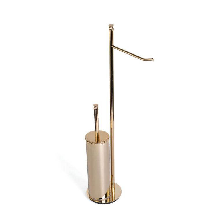 Stil Haus Hashi, stand h63 cm: paper holder/ruff metal, color gold