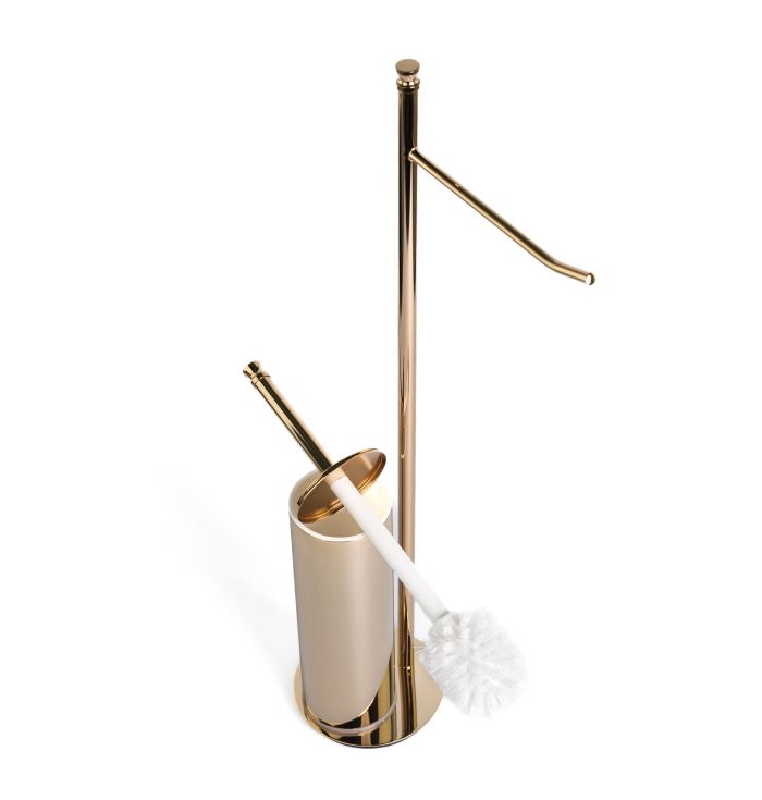 Stil Haus Hashi, stand h63 cm: paper holder/ruff metal, color gold