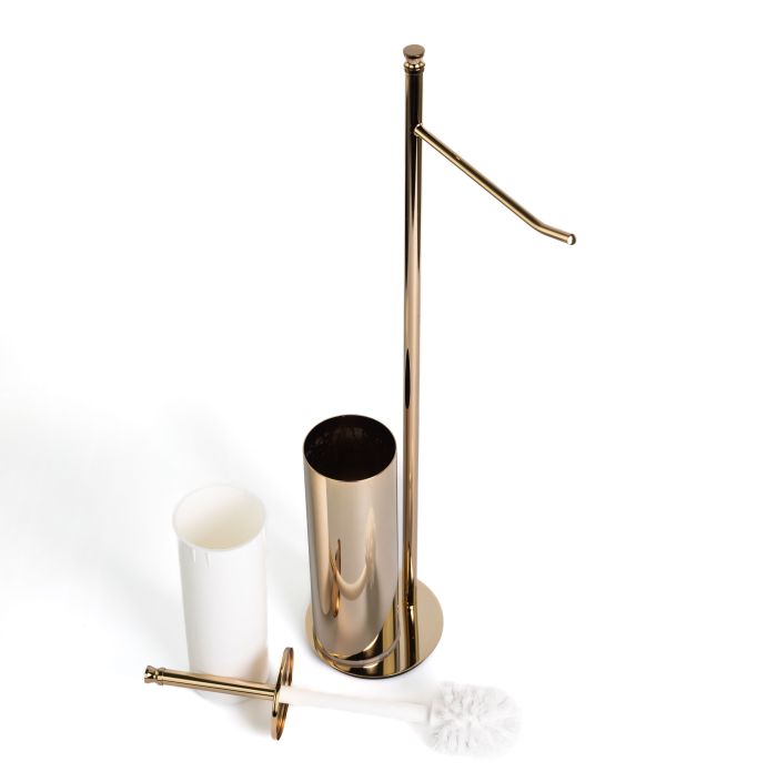 Stil Haus Hashi, stand h63 cm: paper holder/ruff metal, color gold