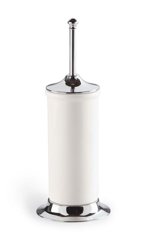 Stil Haus Idra, ceramic floor ruff with metal base, color chrome - white ceramic