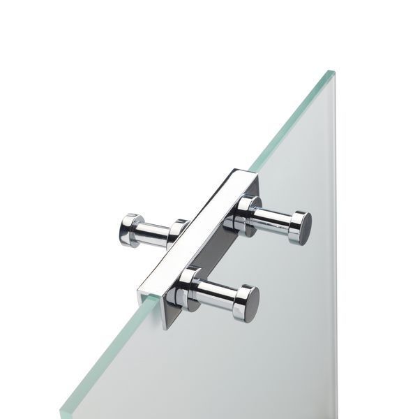 Stil Haus, double hook for shower glass, chrome color