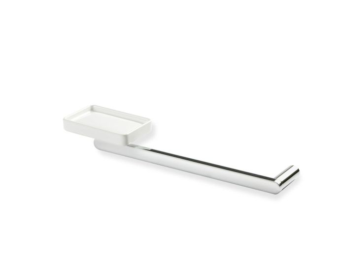 Stil Haus Living, towel holder + ceramic soap dish, color chrome - white ceramic