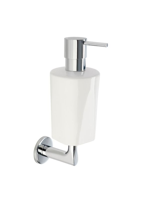 Stil Haus Liz, wall mounted ceramic dispenser, chrome - white ceramic