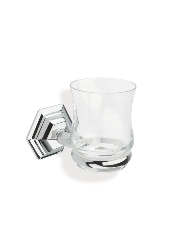 Stil Haus Marte, wall-mounted glass tumbler, chrome color