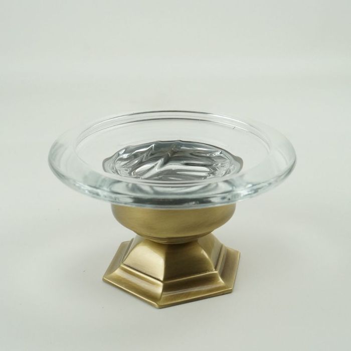 Stil Haus Marte, table glass soap dish, bronze color