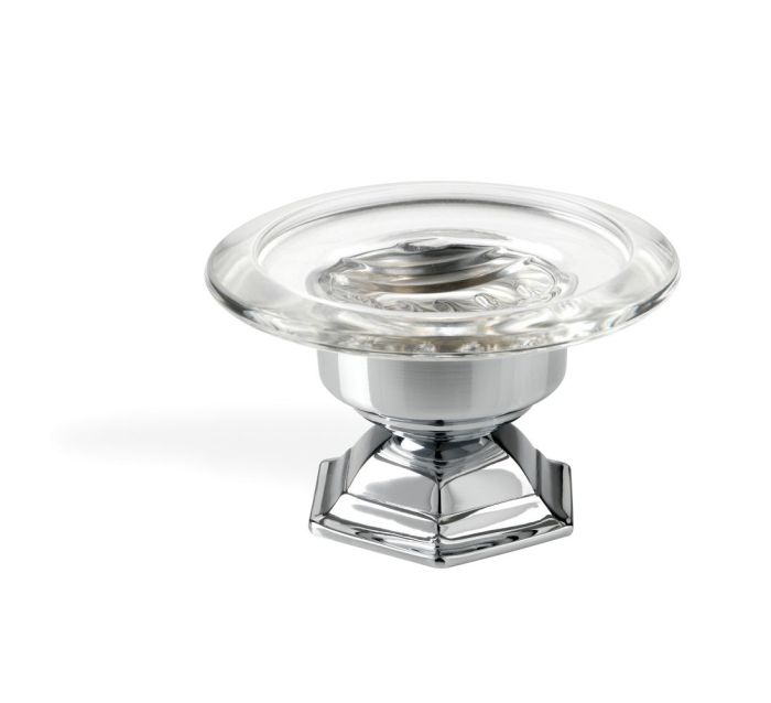 Stil Haus Marte, table glass soap dish, chrome color