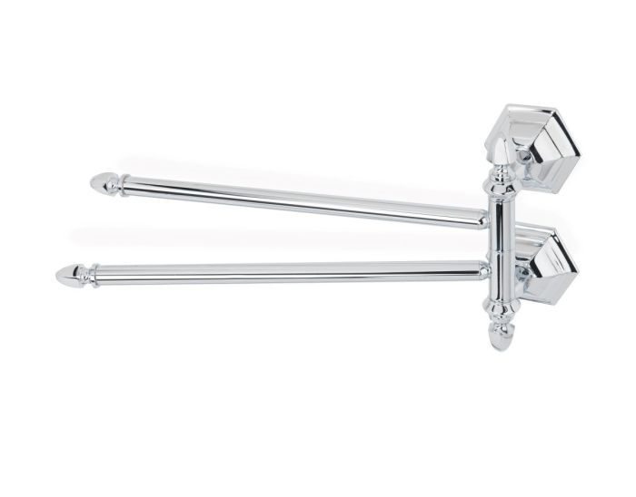 Stil Haus Marte, double swivel towel holder, chrome color