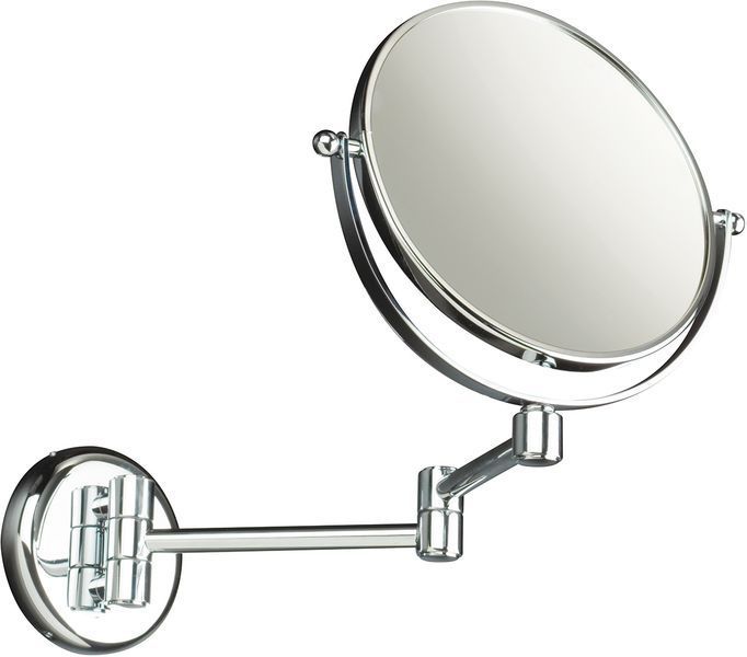 Stil Haus, wall-mounted round cosmetic mirror (3x) with rotary mechanism, chrome color